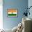 India Flag Design with Wood Patterning - Flags of the World Series-Philippe Hugonnard-Framed Art Print displayed on a wall