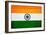 India Flag Design with Wood Patterning - Flags of the World Series-Philippe Hugonnard-Framed Art Print