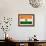 India Flag Design with Wood Patterning - Flags of the World Series-Philippe Hugonnard-Framed Art Print displayed on a wall