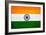 India Flag Design with Wood Patterning - Flags of the World Series-Philippe Hugonnard-Framed Art Print