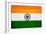 India Flag Design with Wood Patterning - Flags of the World Series-Philippe Hugonnard-Framed Art Print