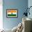 India Flag Design with Wood Patterning - Flags of the World Series-Philippe Hugonnard-Framed Art Print displayed on a wall