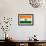 India Flag Design with Wood Patterning - Flags of the World Series-Philippe Hugonnard-Framed Art Print displayed on a wall