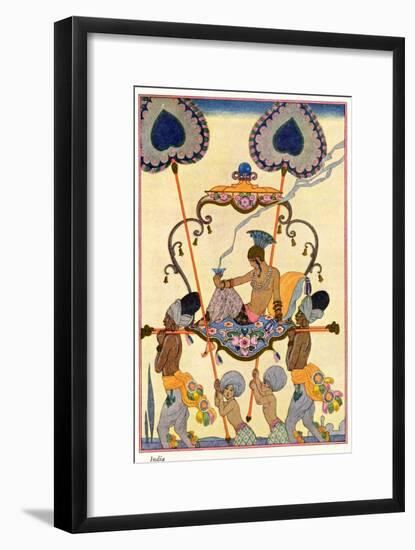 India, from "The Art of Perfume," Published 1912-Georges Barbier-Framed Giclee Print