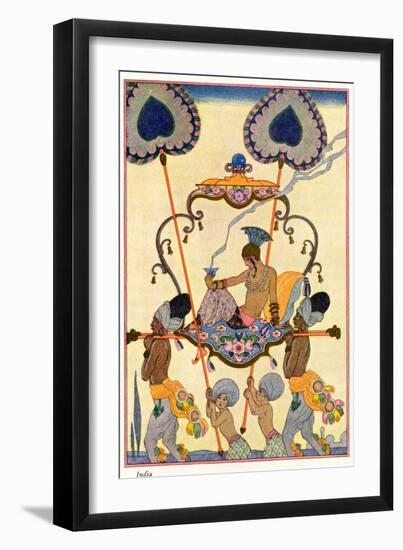 India, from "The Art of Perfume," Published 1912-Georges Barbier-Framed Giclee Print
