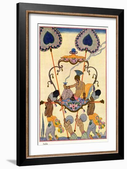 India, from "The Art of Perfume," Published 1912-Georges Barbier-Framed Giclee Print