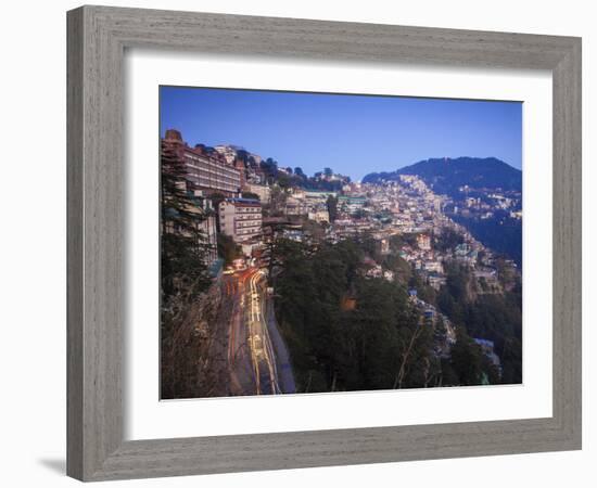 India, Himachal Pradesh, Shimla, View of Shimla City-Jane Sweeney-Framed Photographic Print