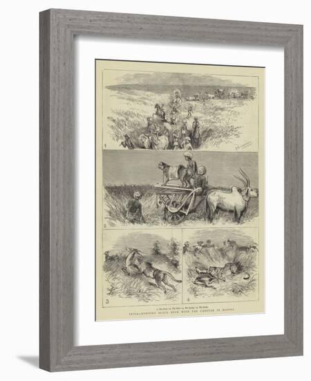 India, Hunting Black Buck with the Cheetah in Baroda-null-Framed Giclee Print