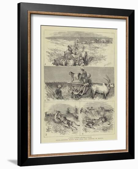 India, Hunting Black Buck with the Cheetah in Baroda-null-Framed Giclee Print