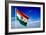 India Indian Flag In Blue Sky-f9photos-Framed Art Print