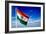 India Indian Flag In Blue Sky-f9photos-Framed Art Print