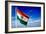 India Indian Flag In Blue Sky-f9photos-Framed Art Print