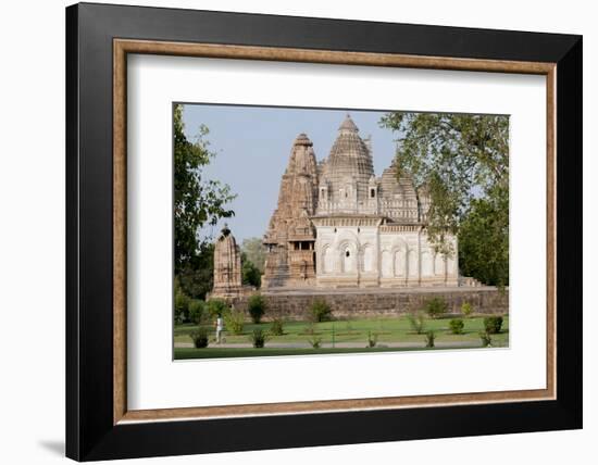 India, Khajuraho, Madhya Pradesh State Temple from the Chandella Dynasty and Grounds-Ellen Clark-Framed Photographic Print