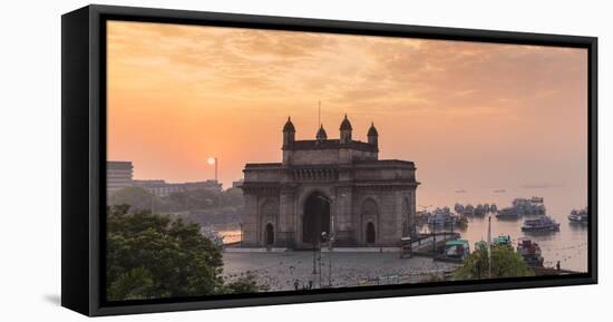 India, Maharashtra, Mumbai, View of Gateway of India-Jane Sweeney-Framed Premier Image Canvas