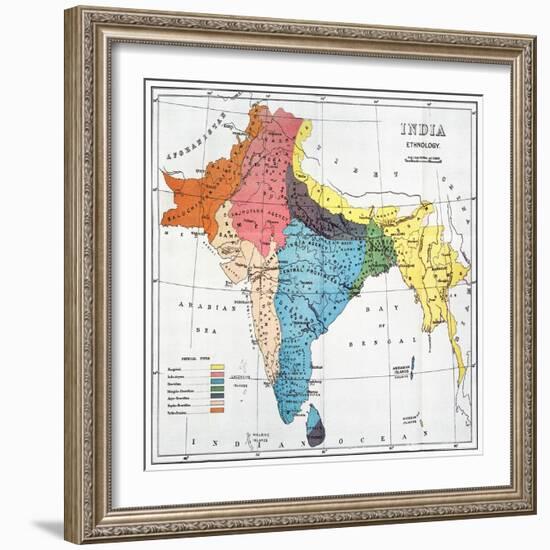 India: Map, 19Th Century-null-Framed Giclee Print