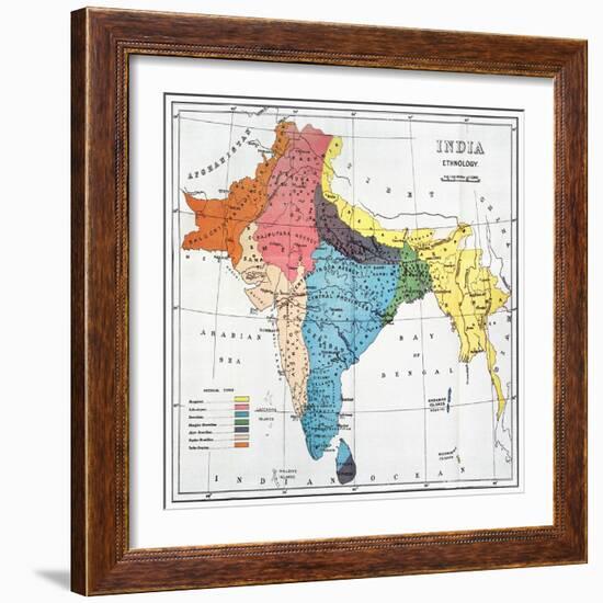 India: Map, 19Th Century-null-Framed Giclee Print