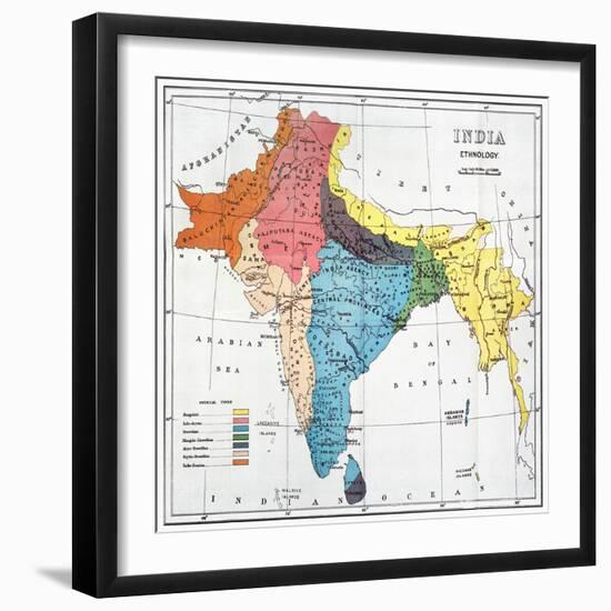 India: Map, 19Th Century-null-Framed Giclee Print