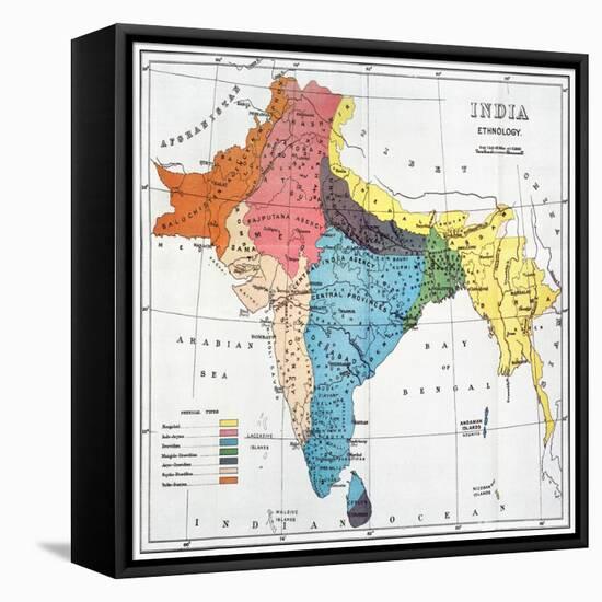 India: Map, 19Th Century-null-Framed Premier Image Canvas