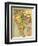 India - Panoramic Map-Lantern Press-Framed Art Print