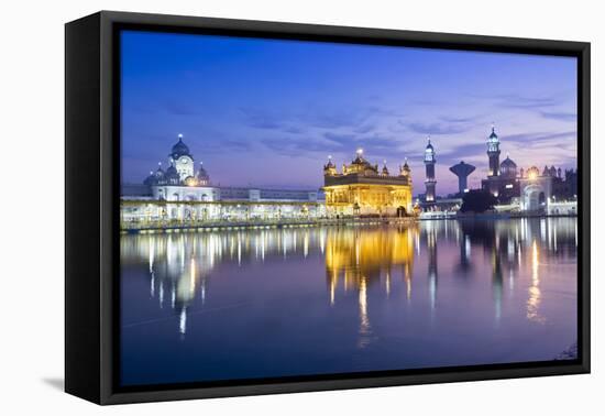 India, Punjab, Amritsar, the Golden Temple - the Holiest Shrine of Sikhism Just before Dawn-Alex Robinson-Framed Premier Image Canvas