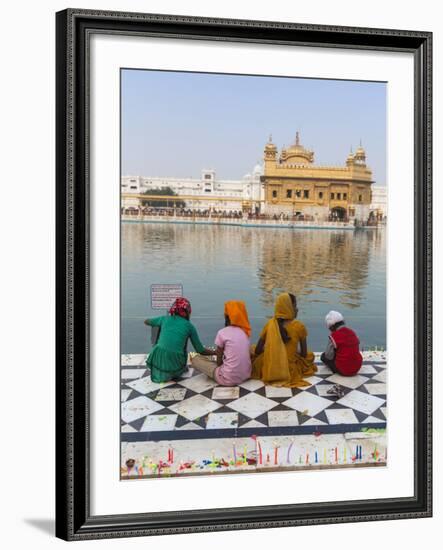 India, Punjab, Amritsar, the Harmandir Sahib,  Known As the Golden Temple-Jane Sweeney-Framed Photographic Print