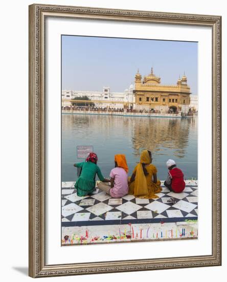 India, Punjab, Amritsar, the Harmandir Sahib,  Known As the Golden Temple-Jane Sweeney-Framed Photographic Print