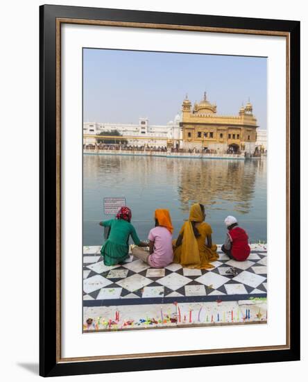 India, Punjab, Amritsar, the Harmandir Sahib,  Known As the Golden Temple-Jane Sweeney-Framed Photographic Print