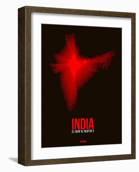 India Radiant Map 4-NaxArt-Framed Art Print