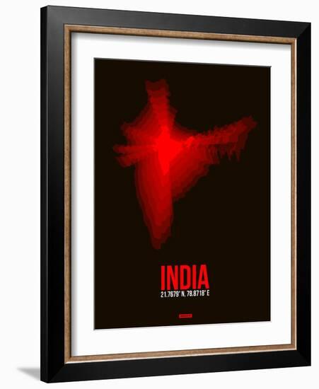 India Radiant Map 4-NaxArt-Framed Art Print