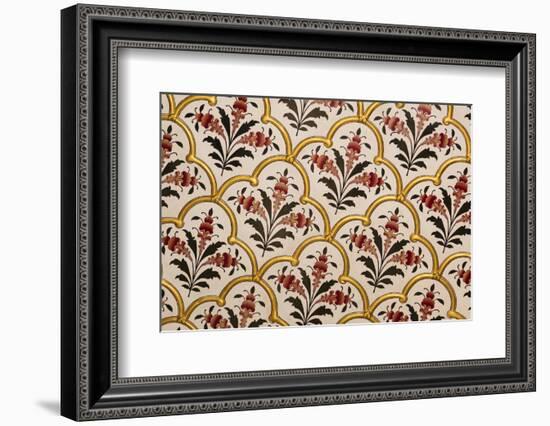 India, Rajasthan, Bikaner. Painting in Weather Palace in Junagarh Fort-Alida Latham-Framed Photographic Print