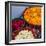 India, Rajasthan, Pipar. vendor making necklaces of marigolds and roses-Alison Jones-Framed Photographic Print