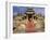 India, Rajasthan, Ranakpur, a Couple Descend Steps at the Famous Chaumukha Mandir, an Elaborately S-Amar Grover-Framed Photographic Print