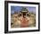 India, Rajasthan, Ranakpur, a Couple Descend Steps at the Famous Chaumukha Mandir, an Elaborately S-Amar Grover-Framed Photographic Print