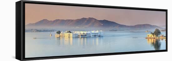India, Rajasthan, Udaipur, Lake Pichola and Lake Palace-Michele Falzone-Framed Premier Image Canvas