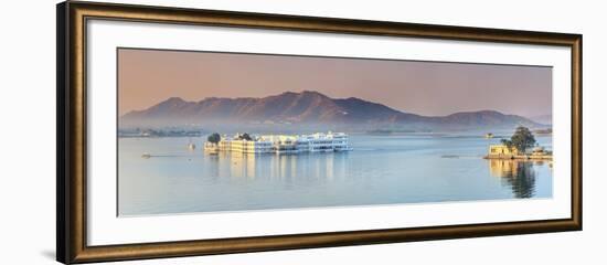 India, Rajasthan, Udaipur, Lake Pichola and Lake Palace-Michele Falzone-Framed Photographic Print