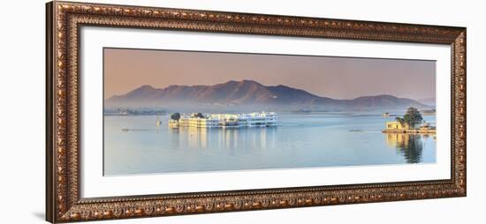India, Rajasthan, Udaipur, Lake Pichola and Lake Palace-Michele Falzone-Framed Photographic Print