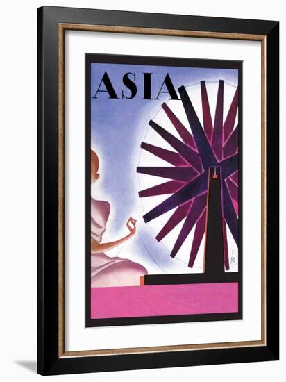 India's Symbolic Wheel-Frank Mcintosh-Framed Art Print