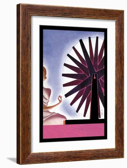 India's Symbolic Wheel-Frank Mcintosh-Framed Art Print