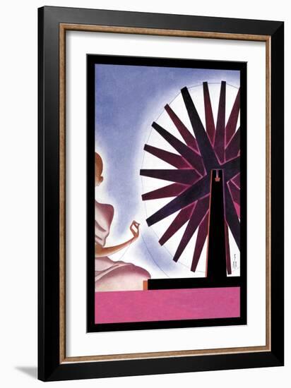 India's Symbolic Wheel-Frank Mcintosh-Framed Art Print