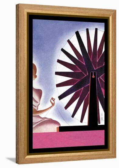 India's Symbolic Wheel-Frank Mcintosh-Framed Stretched Canvas