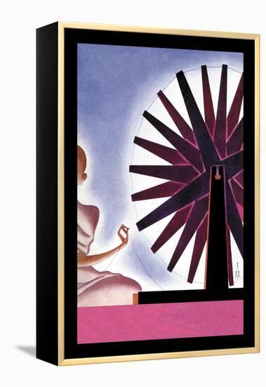 India's Symbolic Wheel-Frank Mcintosh-Framed Stretched Canvas