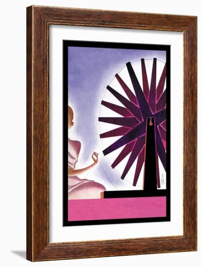 India's Symbolic Wheel-Frank Mcintosh-Framed Art Print