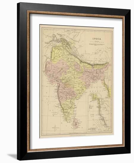 India Showing the Various Presidencies Under British Rule-null-Framed Photographic Print