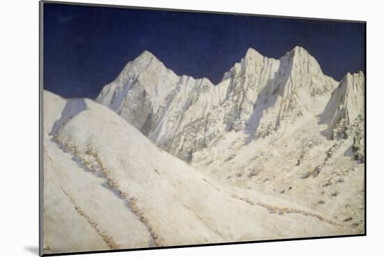 India. Snow on the Himalayas, 1874-1876-Vasili Vasilyevich Vereshchagin-Mounted Giclee Print