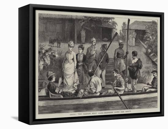 India, the Poonah Boat Club, Bringing Down the Boats-Henry Woods-Framed Premier Image Canvas