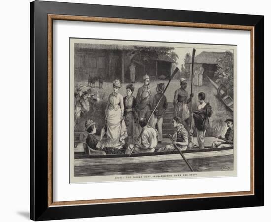 India, the Poonah Boat Club, Bringing Down the Boats-Henry Woods-Framed Giclee Print