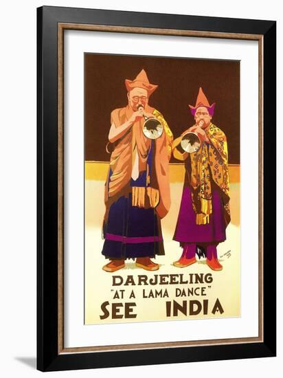 India Travel Poster, Darjeeling-null-Framed Art Print