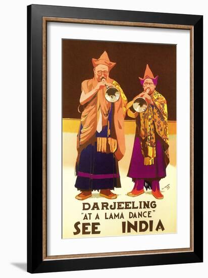 India Travel Poster, Darjeeling-null-Framed Premium Giclee Print