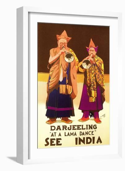 India Travel Poster, Darjeeling-null-Framed Premium Giclee Print