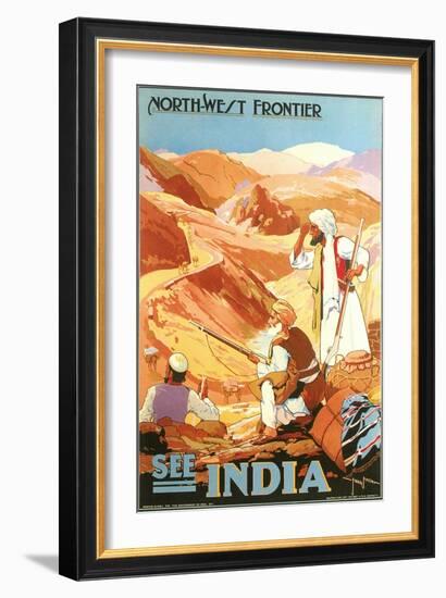 India Travel Poster, Northwest Frontier-null-Framed Art Print